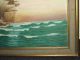 Vintage Framed Maritime Clipper Ship Oil Painting Signed C.  W.  Burrill 1948 Other photo 6