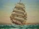 Vintage Framed Maritime Clipper Ship Oil Painting Signed C.  W.  Burrill 1948 Other photo 8
