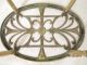 Antique Brass Oval Trivet Ornate Scroll Top Raised Footed Tea Pot Plant Stand Trivets photo 8