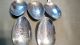5 Silver Presidential Spoons - Lincoln,  Washington,  Jefferson,  Roosevelt,  Jackson Souvenir Spoons photo 2