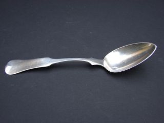 Sterling Fiddle Pattern Serving Spoon E Jaccard & Co photo