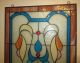 Antique Huge Art Deco Handmade Colored Stain Stained Glass Stylized Window Door 1900-1940 photo 1