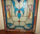 Antique Huge Art Deco Handmade Colored Stain Stained Glass Stylized Window Door 1900-1940 photo 4