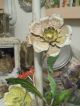 Pretty Vintage Italian Tole Lamp With Flowers Tag Made In Italy Toleware photo 3