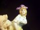 Fine Antique Victorian Bisque Porcelain Toothpick Holder With Pretty Lady Figurines photo 4