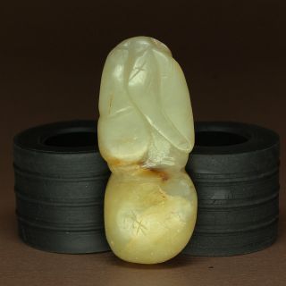 Antique Carved Jade 120517 - 1542 H55xw23xd14mm Weight 25g photo