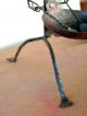 Primitive Early Hand Forged Wrought Iron African Lamp Anthropomorphic Folk Art Other photo 9