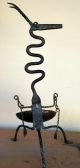 Primitive Early Hand Forged Wrought Iron African Lamp Anthropomorphic Folk Art Other photo 10