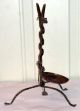Primitive Early Hand Forged Wrought Iron African Lamp Anthropomorphic Folk Art Other photo 1
