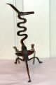 Primitive Early Hand Forged Wrought Iron African Lamp Anthropomorphic Folk Art Other photo 2