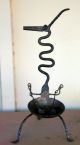 Primitive Early Hand Forged Wrought Iron African Lamp Anthropomorphic Folk Art Other photo 5