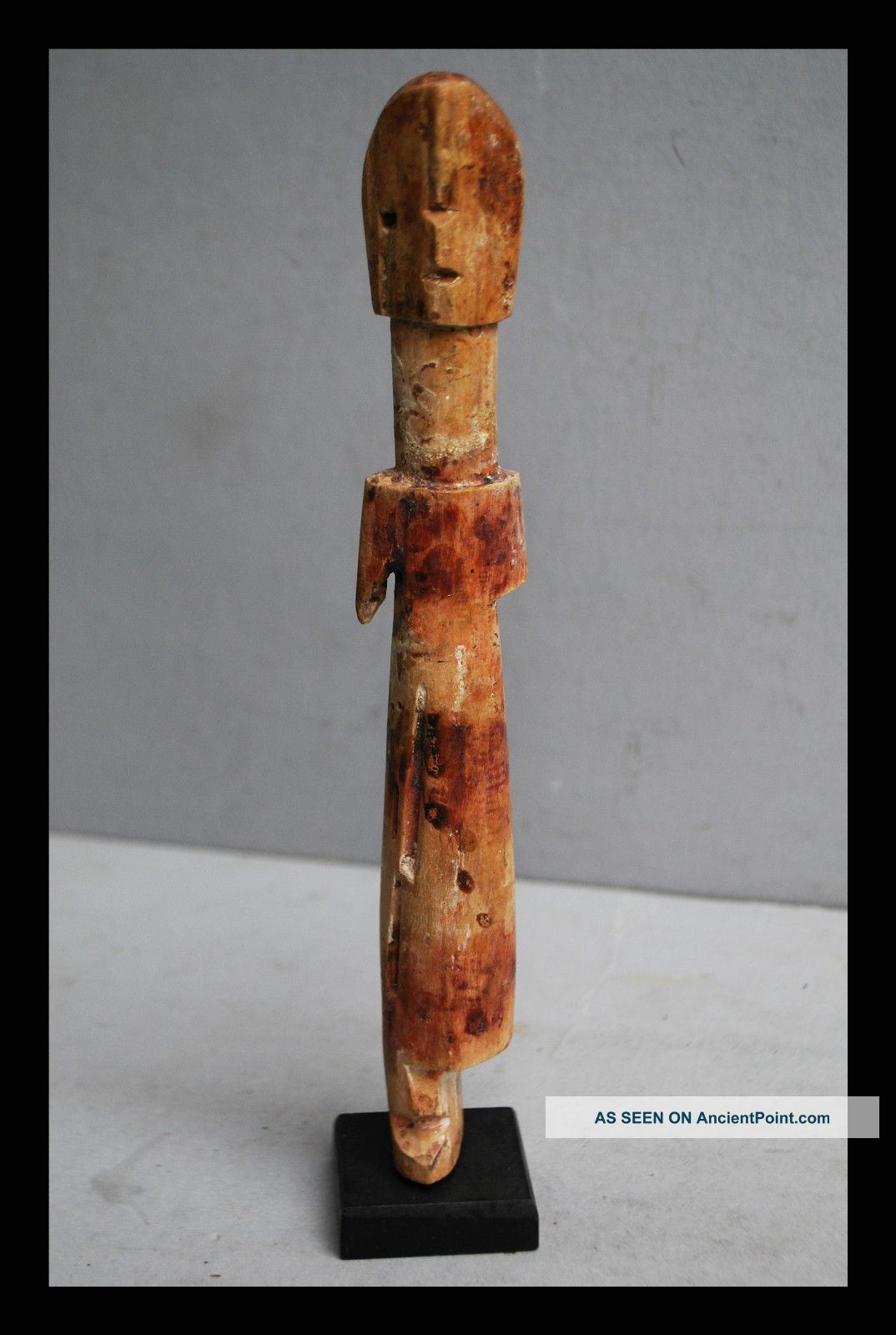 A Striped Red+ White Ancestor Figure From The Adan Tribe Of Ghana Other photo