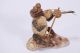 Sea Shell Violin Player With Big Round Eyes,  Made Entirely Out Of Shells Statues photo 3