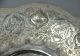 Antique Solid Silver Persian Persia Islamic Plate Charger Bird Flower Engraved Asia photo 4