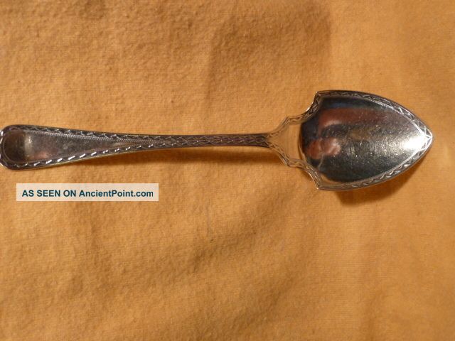A Good,  Deco Period ' Bright Cut ',  Hm Silver Jam Or Preserve Spoon Sheffield 1936 United Kingdom photo