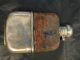 Pocket Flask With Leather And Sterling Silver Body Made In Chester 1922 Bottles, Decanters & Flasks photo 2