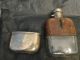 Pocket Flask With Leather And Sterling Silver Body Made In Chester 1922 Bottles, Decanters & Flasks photo 3
