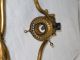 Tiffany Harp Arm Desk Lamp - Gold Gilt Bronze & Gold Damascene Favrile Shade Art Nouveau photo 8