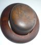 Wonderful Antique 2 Part Wood Hat Mold Block Form 8 3/8 Brim 7 1/8 Other photo 5