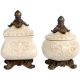 Awesome French Parisian Style Set Of 2 Ceramic Candle Holders. Chandeliers, Fixtures, Sconces photo 1