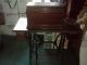 Antique Singer Sewing Machine In Its Wood Casing And Case Cover - Great Find Sewing Machines photo 2