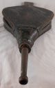 Great 18th Or Early 19th Century Elmwood Bellows,  Iron Nozzle,  Leather Primitives photo 4