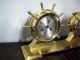 Vintage Salem German Marine Ships Brass Clock And Barometer Service Clocks photo 3
