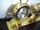 Vintage Salem German Marine Ships Brass Clock And Barometer Service Clocks photo 6