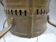 Antique Brass Copper Glass Globe Shade Kerosene Bridge Lantern Lamp Nautical? Nr Lamps & Lighting photo 4
