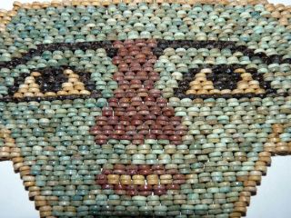 Egyptian Faience Mummy Bead Face Mask photo