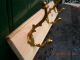 3 Repro.  Victorian Acorn Cast Brass Coat Hooks On Pine Board Hooks & Brackets photo 1