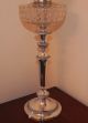 Fine Antique Victorian Oil Lamp Cut Glass Silver Hawksworth & Eyre Hinks Burner Lamps photo 4