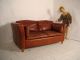 Stylish Shaped Leather Vintage Sofa. 1900-1950 photo 2