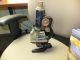 Antique Metal Brass Iron Bausch & Lomb 214030 Temple University Microscope Microscopes & Lab Equipment photo 1