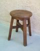Very Rare Chinese Antique Round Wooden Stool Set Of 4 Pcs. ,  18inch H. Chairs photo 3