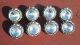 8 Vintage Crystal Rhinestone Glass Faucted Buttons Heavy Metal Shank Buttons photo 1