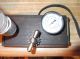 Vintage Wood Starrett Micrometer Box Desk Lamp Steampunk / Industrial Desk Lamp Lamps photo 2