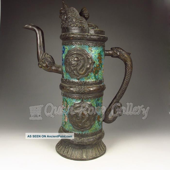 Chinese Cloisonne / Enamel Teapot / Wine Pot Nr Teapots photo