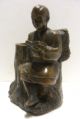 Real Japanese Old Bizen Ware Statue Figure Fine Work Marked Statues photo 2