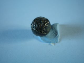 Antique Japanese Ojime / Netsuke Silver Bead photo