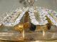 Gold Wash Metal Crystal Rock Beaded Ceiling Sconces Chandeliers, Fixtures, Sconces photo 9