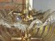 Gold Wash Metal Crystal Rock Beads Beaded Chandelier 16 Chandeliers, Fixtures, Sconces photo 4