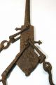 Antique Steelyard Scale C.  1780 Hanging Balance Blacksmith Iron 4 - Hooks No Weight Scales photo 8