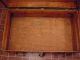 Refinished Flat Top Steamer Trunk Antique Chest With Straps & Lock With Key 1800-1899 photo 7