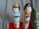 Vintage Pair Of Japanese Handpainted Kokeshi Dolls Other photo 1