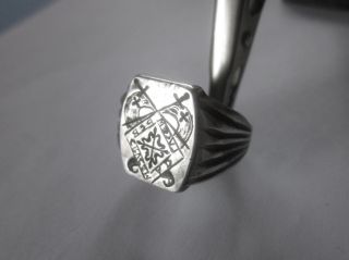 Medieval Silver Knight Crusader Signet Ring From The Military Order Of Calatrava photo