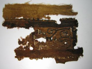 Pc2004uk An Egyptian Coptic Woven Cloth / Textile Fragement With Decoration 54t photo