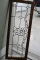 Antique Leaded Glass Transom Window With Shell And Lotus Design 1900-1940 photo 1