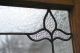 Antique Leaded Glass Transom Window With Shell And Lotus Design 1900-1940 photo 3
