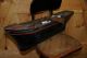 Huge Antique Model Ship Pond Boat Maritime Ship With Metal Hull And Wood Top Old Model Ships photo 1